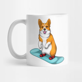 Corgi Snowboard Winter sports Mug